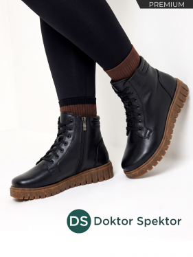 Dr.Spektor ботинки женские зимние, 26Ш4252-К Чёрный глянец 26Ш4252-К фото
