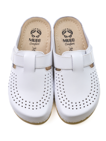 MUBB сабо женские, 8888, белый 8888-white-39 фото