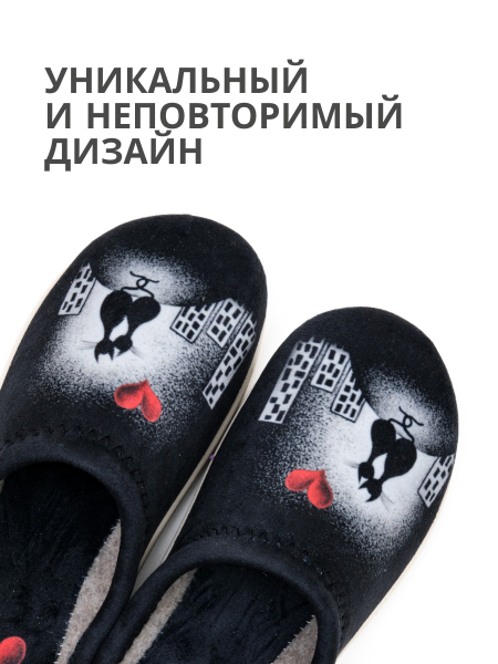 VESNA тапочки женские, 175, принт коты на крыше 175-cat-37 фото