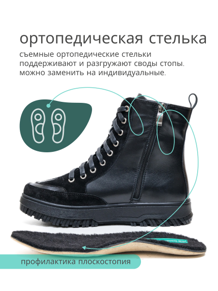 Dr.Spektor ботинки женские зимние, Ш2861-К/В Чёрный Ш2861-К/В-40 фото