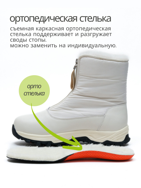 Ortmann полусапоги ортопедические женские Erma, молочный беж 20.12-milk-36 фото