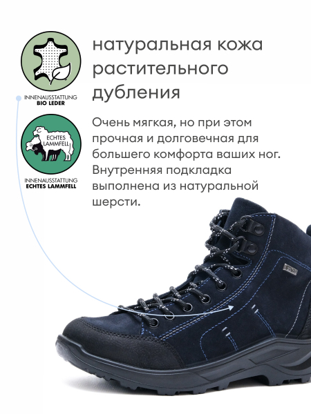 Jomos ботинки женские треккинговые, 859904-916-0080, темно-синий 859904-916-0080-39 фото