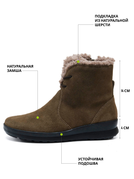 Berkemann полусапоги зимние женские ортопедические ROMIRA, темно-коричневый 05315-404 фото