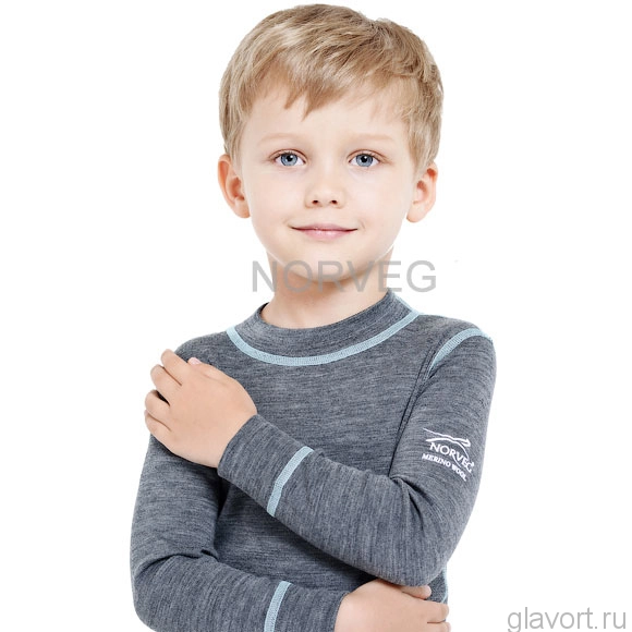 Термобелье NORVEG серии SOFT футболка детская (серый), купить ТермобельеNORVEG серии SOFT футболка детская (серый)