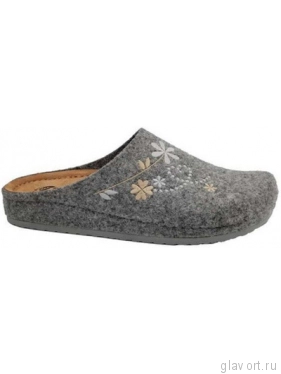 MUBB тапочки сабо женские, 8125-50, серый с вышивкой 8125-50-grey-38 фото