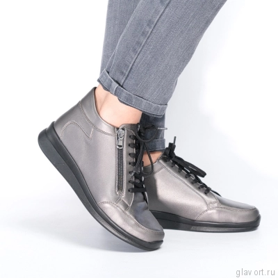 Ботинки ортопедические женские Berkemann Romi, серый металл, для косточек 05314-609 фото