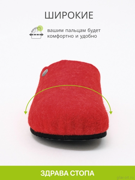 Ortmann Henna тапочки ортопедические, красный 12.38-red-38 фото