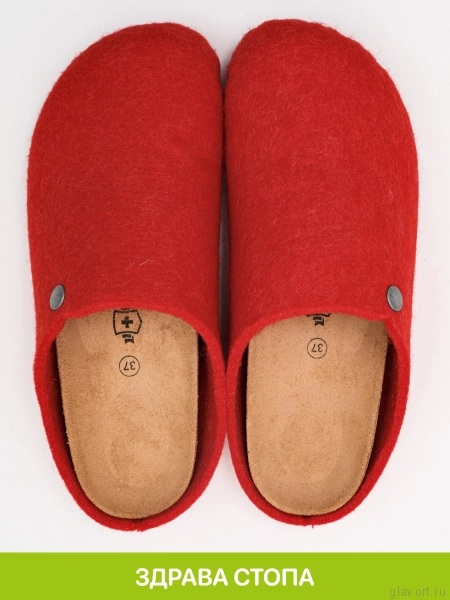 Ortmann Henna тапочки ортопедические, красный 12.38-red-38 фото