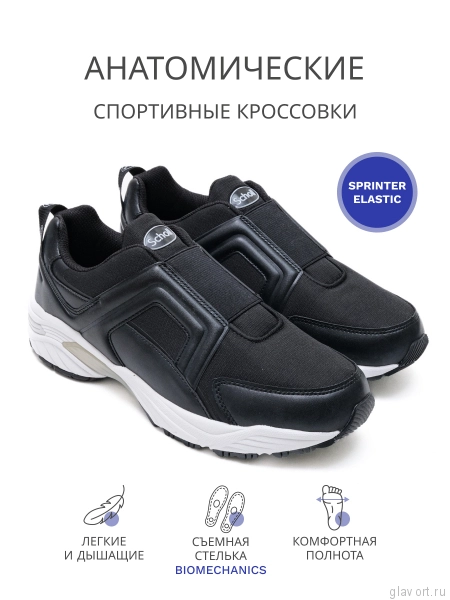 SCHOLL кроссовки мужские SPRINTER ELASTIC, черный F313051004-40 фото