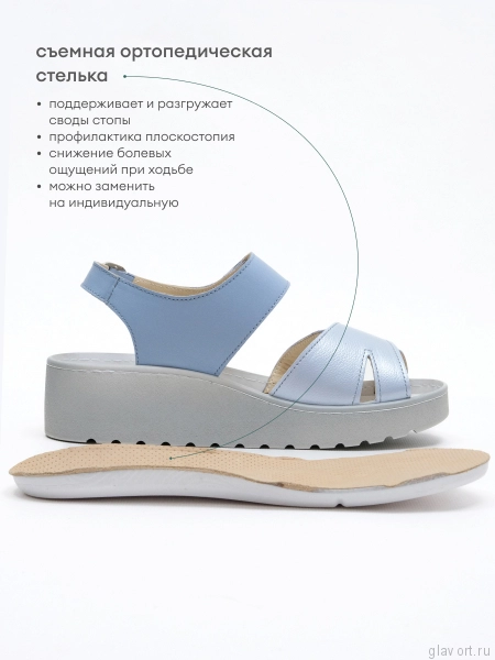 Dr.Spektor босоножки женские 2402-4D-55, голубой 2402-4D-55-37 фото