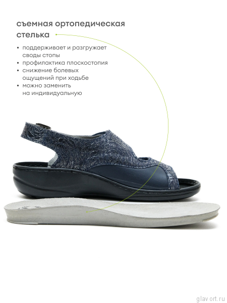 MUBB сандалии женские, 945S-22-8, темно-синий 945S-22-8-40 фото