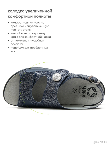 MUBB сандалии женские, 945S-22-8, темно-синий 945S-22-8-40 фото