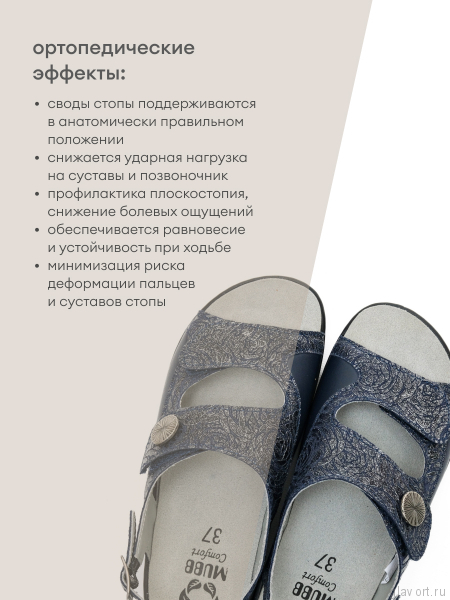 MUBB сандалии женские, 945S-22-8, темно-синий 945S-22-8-40 фото