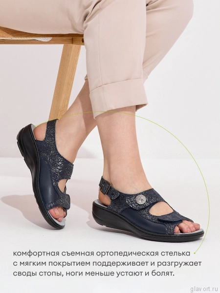 MUBB сандалии женские, 945S-22-8, темно-синий 945S-22-8-40 фото
