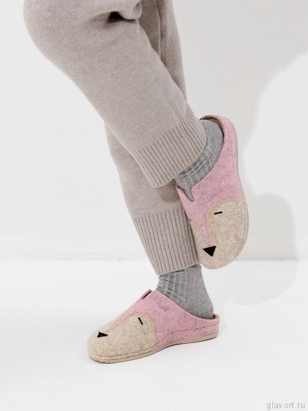 VESNA тапочки-сабо женские, 281, розовая лиса 281-pink-37 фото