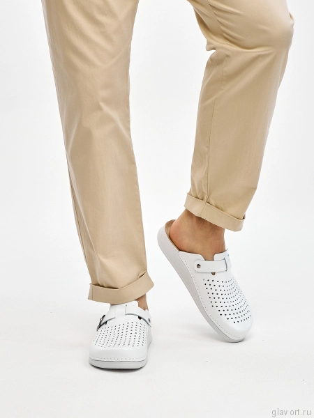 MUBB сабо мужские, 34001, белый 34001-white-45 фото
