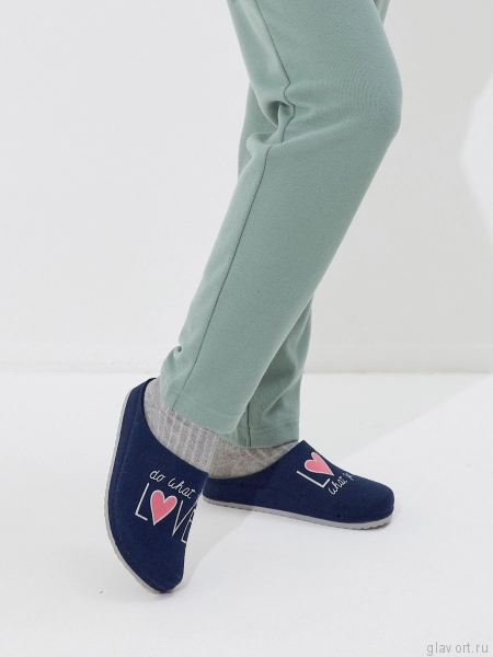 MUBB тапочки сабо женские, 8125-1-22, синий с вышивкой 8125-1-22-blue-41 фото