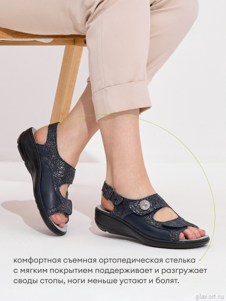 MUBB сандалии женские, 945S-22-8, темно-синий 945S-22-8-40 фото