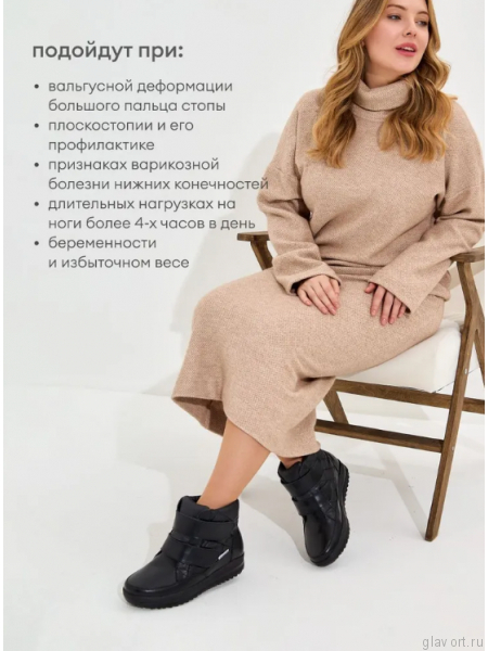 Dr.Spektor ботинки женские зимние, Ш0416-К/ПЛ, Чёрный глянец Ш0416-К/ПЛ-black-36 фото