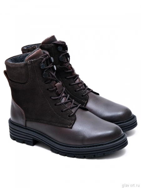 Solidus ботинки женские зимние ортопедические Karo (Therapo), темно-коричневый 63117-K-21014-5 фото