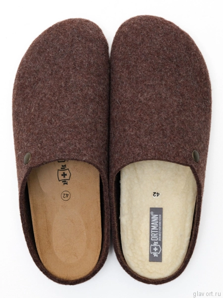 Ortmann тапочки сабо ортопедические Heinz, Темно-коричневый 12.40-darkbrown-41 фото