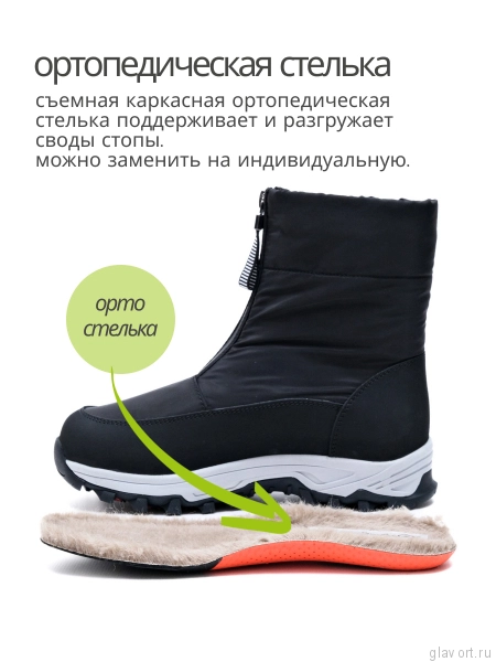 Ortmann полусапоги ортопедические женские Erma, черный 20.12-black-36 фото