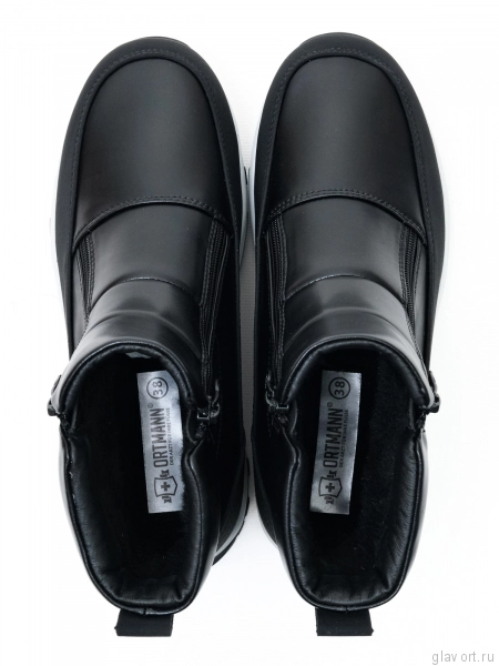 Ortmann ботинки ортопедические женские Imma, черный блеск 14.47-black-37 фото