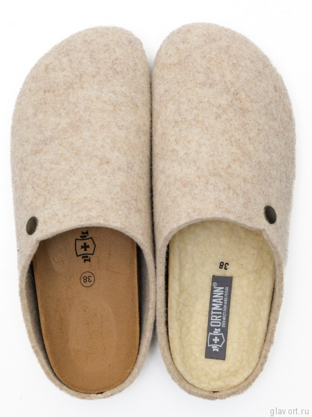 Ortmann тапочки сабо ортопедические Henna, бежевый 12.38-beige-37 фото