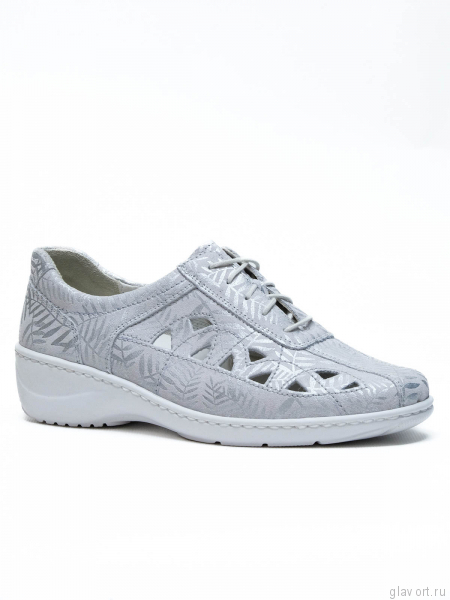Waldlaufer туфли летние женские KYA, 607009-142150, Серебряный 607009-142150-5 фото