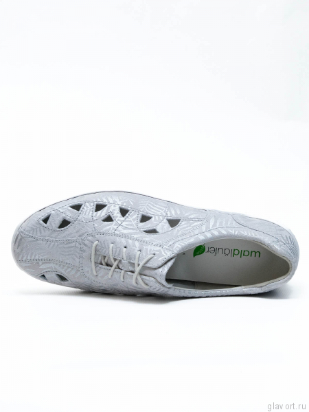 Waldlaufer туфли летние женские KYA, 607009-142150, Серебряный 607009-142150-5 фото