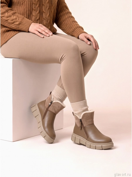 Ortmann полусапоги ортопедические женские Katharina, темно-бежевый 15.13-beige-37 фото