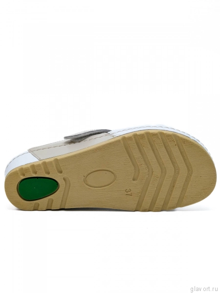 MUBB сабо женские, 8888, белый/бежевый 8888-whitebeige-37 фото