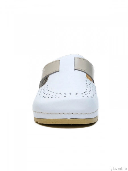 MUBB сабо женские, 8888, белый/бежевый 8888-whitebeige-37 фото