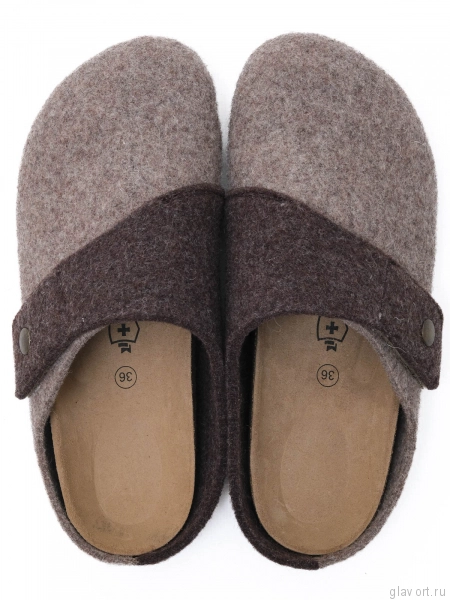 Ortmann тапочки сабо ортопедические Henna, бежевый/коричневый 12.38-beigebrown-36 фото