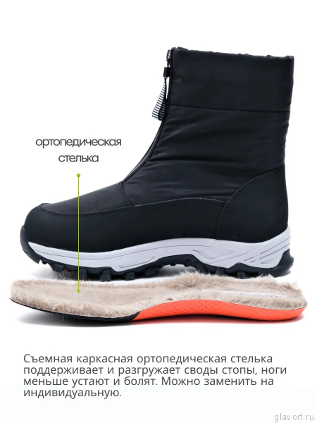 Ortmann полусапоги ортопедические женские Erma, черный 20.12-black-36 фото