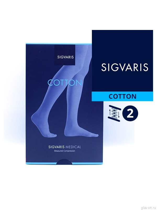 Чулки Sigvaris Cotton (2 класс) на резинке - для мужчин и для женщин CО2 фото