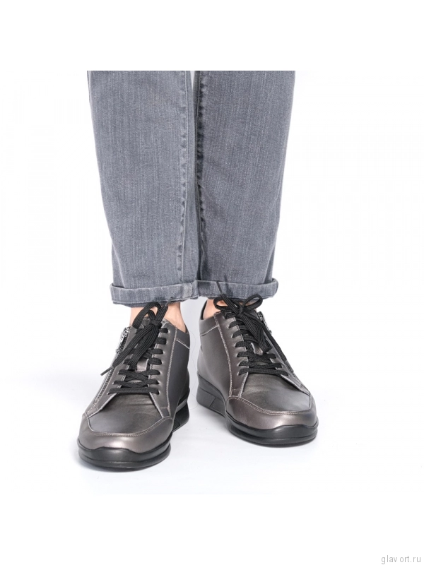 Ботинки ортопедические женские Berkemann Romi, серый металл, для косточек 05314-609 фото
