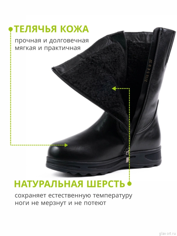 Dr.Spektor полусапоги женские зимние, 7213-5C-0, Черный 7213-5C-0-37 фото